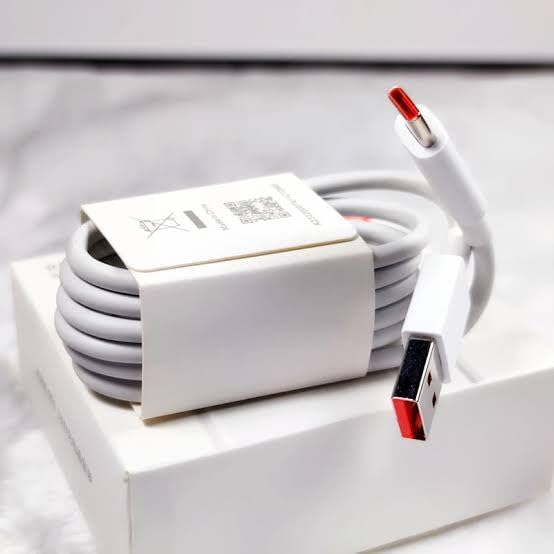 Image of Mi USB to Type-C Fast Charging Cable 67W, mi Cable Original Sonic Charge 3.0, 6A, 480Mbps Data Transfer, 1M Sync Cord - Compatible with Mi 9 /10 /11 Pro, Redmi Note 10T /10i /CC9 Pro - White