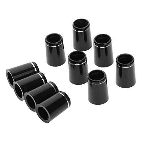 MUXSAM 10pcs Golf Hierro Ferrules con solo anillo de plata Cover