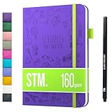 Dotted Journal by Scribbles That Matter - Create Your Own Unique Life Organizer - No Bleed A5 Hardcover Dotted Notebook - Inner Pocket - Fountain Pens Friendly Paper - Iconic Version - Purple