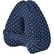 Alignment Pillows for Side Sleepers,Hip Alignment Pillow, Memory Foam Leg & Knee Pillow,Foam Support Pillow Soothing Relief for HIPS, Knees, Joints, Nerves & Muscles,Adjustable Strap Grid Blue