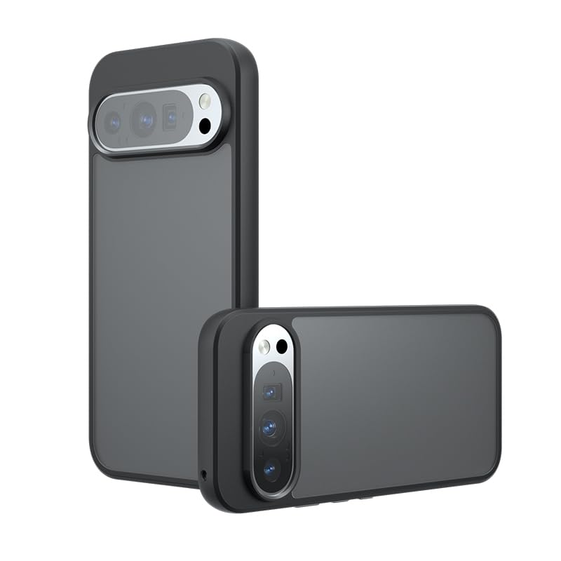 Image of Protective Case Compatible with Google Pixel 11 Pro, Matte Black Slim Phone Cover, Anti-Fingerprint Soft Touch Finish, Shockproof TPU & PC Case, Raised Camera Protection
