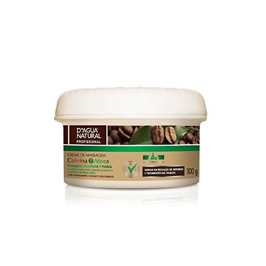 D'AGUA NATURAL Creme De Massagem Cafeína 7 Ativos D'Agua Natural 300 G