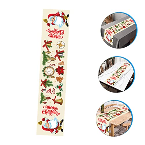 Ornement de table de Noël Cabilock nappe polyester chemin de table de fête repas - 5