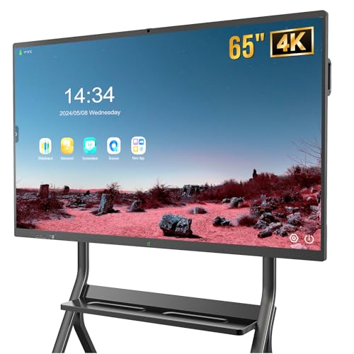 Image of 65″ Smart Board, 4K UHD Touchscreen Display Electronic Whiteboard Built in Ultra High Definition Camera Open App Ecosystem, Digital Presentation Electronic Smart WhiteBoard for Classroom Home Office