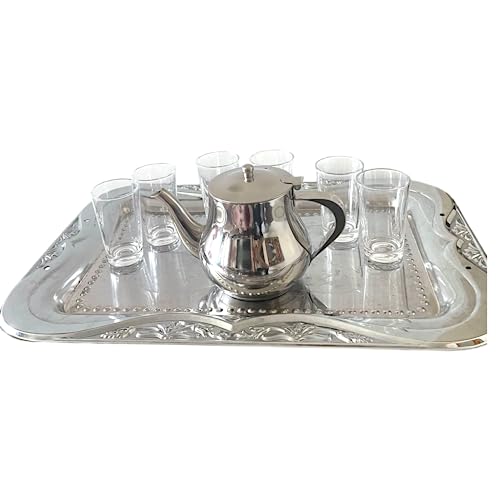 Traditional Moroccan Stainless Steel Teapot, Silver, MINI 0.5L - Image 4