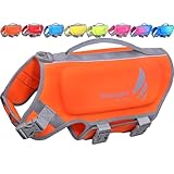 VIVAGLORY High Buoyancy Dog Life Vest, Swimming Vest with Handle, Dog Life Jacket for Swimming & Boating, Buoyancy for Puppy Doggy, XS, Orange