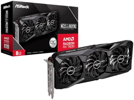 Placa de Vídeo ASRock RX 7600 Challenger PRO OC AMD Radeon, 8GB, ...