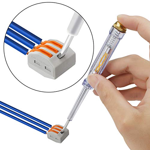 Image of 50 Pcs 222-413 Conductor Combination Compact Wire Connectors 3 Port Fast Connection Terminal 28-12 AWG Suitable for Multiple Types of Wires