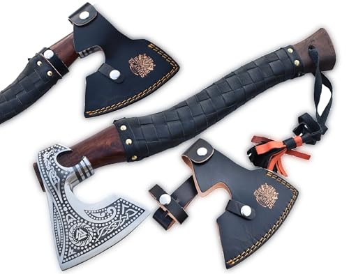 GLADIUS CRAFTS | Exquisite Handmade Viking Axe - Ideal for Collectors & Enthusiasts | Authentic, Artisan-Crafted | Medieval Styled Axe with Durable and Robust High Carbon Steel (GC-AX13)