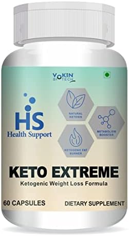 Vokin Biotech Keto Extreme Ketogenic Weight Loss Formula with Garcinia Cambogia Extract Fat Burner | Metabolism Booster (60 Capsules)