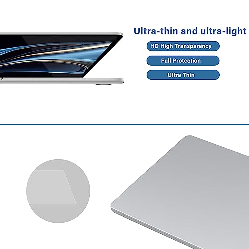 Image of Saco Glossy Screen Protector Compatible with MacBook Air 15.3-inch 2025 2024 2023 M4 A3241 M3 A3114 M2 A2941 with Liquid Retina Display & Touch ID, Macbook Air 15 inch Screen Protector