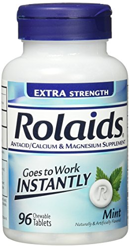 Rolaids Extra Strength Tablets Mint, 96 Count, (Pack of 2)
