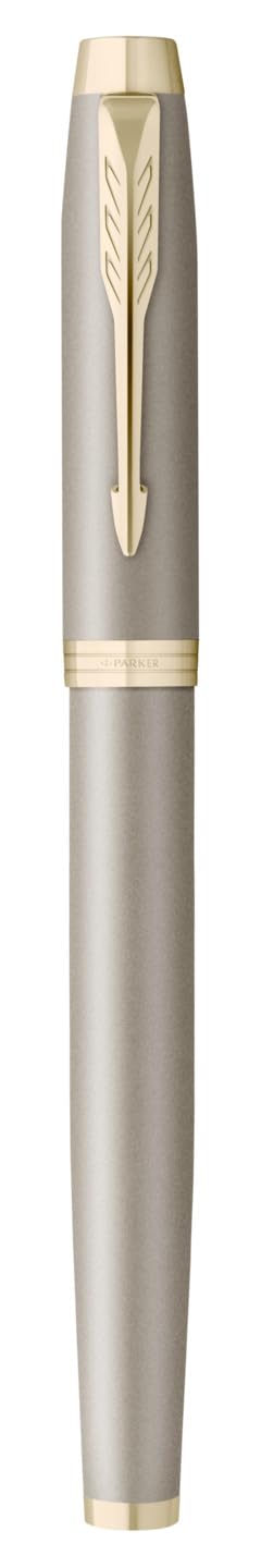 PARKER IM Schreibset Kugelschreiber + Füllfederhalter mit individueller Gravur – Personalisierter Luxus Stift – The Finishing Touch Collection Geschenk für Hochzeit, Geburtstag, Büro (Sandstone)