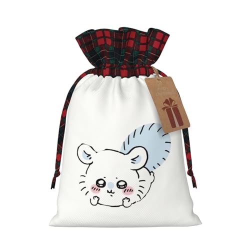 ギフトバッグ ちいかわ モモンガ 巾着袋 ラッピング袋 引きひも袋 軽量 コンパクト 巾着バッグ 収納袋 小物入れ トラベルポーチ ジュエリーポーチ 小物収納 携帯用 大容量 おしゃれ かわいい 人気 誕生日 記念日 プレゼント 12*17.5cm