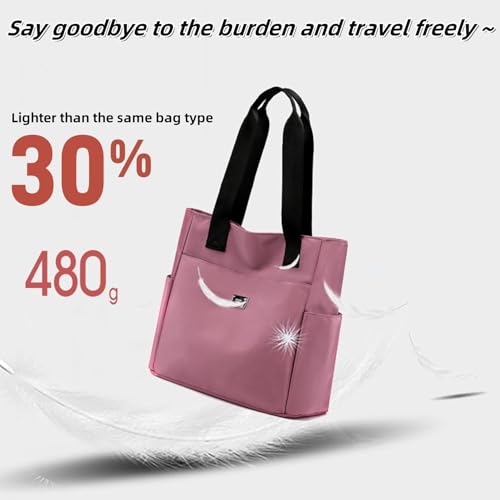 Large Capacity Water Repellent Multi Pocket Nylon Shoulder Bag with Zipper,Nylon Tote Bags for Work Travel4