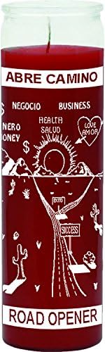 Indio 7 Day Glass Candle Road Opener Red