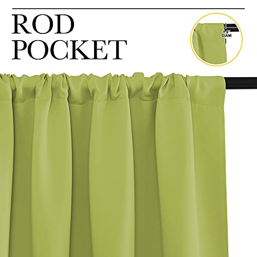 image for NICETOWN Kitchen Curtains, Short Blackout Curtains & Drapes, Fresh Gre