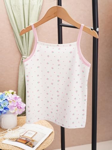 Jugaoge Kids Girls Bowknot Lace Trim Tank Tops Spaghetti Straps Sports Dance Camisole Vest Basic Undershirts4