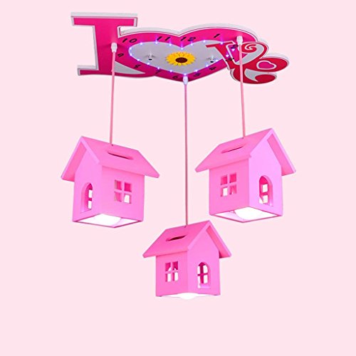 Chambre enfants lumière LED suspendue et plafonnier dessin animé chaud pour fille