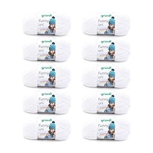 Gründl Funny uni Chenillegarn 10 Knäuel Weiß