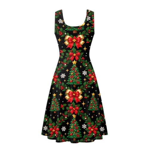 Image of Dreaweet Casual Sleeveless Dresses for Women Girls, Round Neck Tank Dresses with Pockets Summer Sundress Size XS-4XL