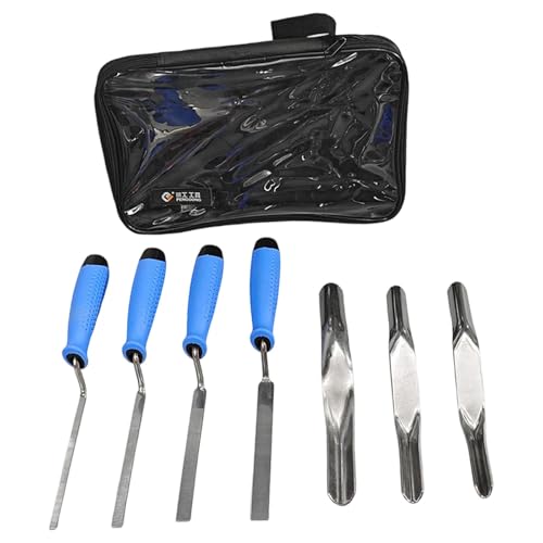 7 Piece Tuck Pointing Tool Set, Stainless Steel Grout Knife for Tile Repair, Concrete Work, Wallboard Finishing