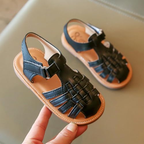 Baby Girls Summer Sandal Lightweight Soft Sole Closed-Toe Outdoor Leather Athletic Footwear3