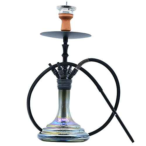 Shisha Set 29" Aluminium Shisha Kit mit stabilem Glastank Silikon Shisha Schlauch Ton Shisha Schüssel 4 Schlauchadapter für besseren Rauchgenuss – Bild 8