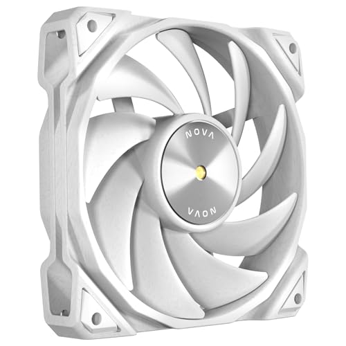 Antec Nova 120 blanco, ventilador PWM para PC, ventilador blanco de 120 mm, ventilador de alto rendimiento premium, ventilador de carcasa PWM, control de velocidad trifásico, 3200 RPM, material LCP de