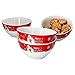 Van Well 4er Set Merry Christmas Gebäckschälchen I 400 ml I Müslischalen I Weihnachten I 4 Personen I Ø 14,5 cm I Schälchen, Bowl I Schüssel für Müsli, Salat, Dessert & Co. I Porzellan-Geschirr