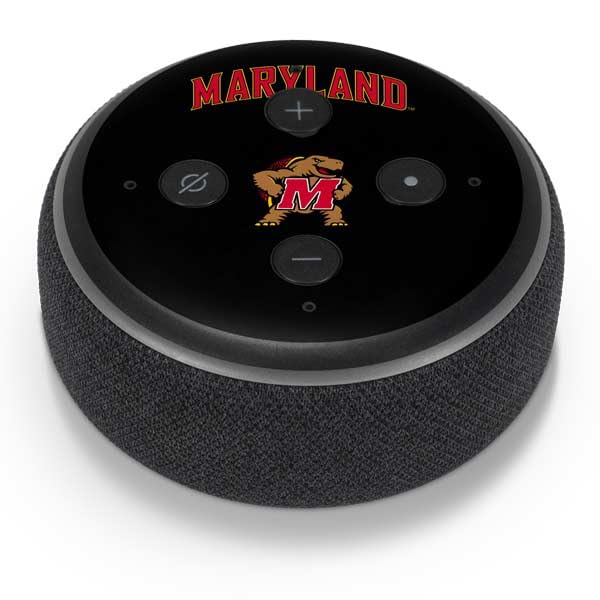 Skinit Decal Audio Skin Compatible with Amazon Echo Dot 3 - Officially Licensed University of Maryland Collegiate Text Design