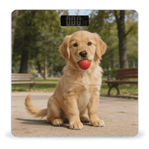 Báscula Digital para Baño con Diseño Golden Retriever miniatura 1