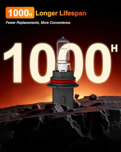 Image of 9004 /HB1 Halogen Headlight Bulbs, 12V 55W, 3800K,4000 Lumens,Headlight High and Low Beam,Automotive Headlight Bulbs,Head Light Bulbs for Car,9004 Bulbs, Pack of 2