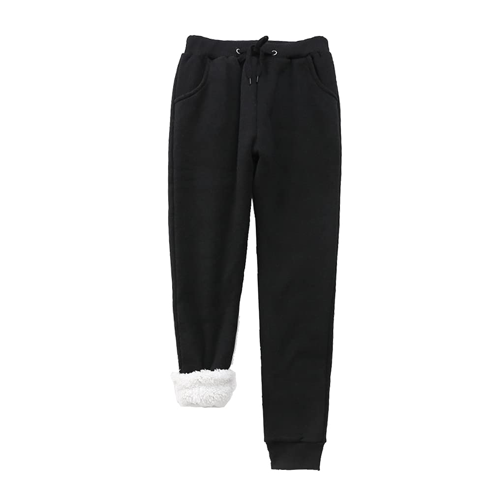 NEWKITSFleece Women Jogger Pants ​Sherpa Lined Warm Oversized Sweatpant for Loungewear Workout Athletic Casual