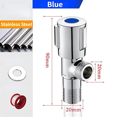Vanne d'arrêt triangle en inox bleu pour réguler la pression de l'eau