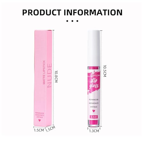Hot Pink Liquid Lipstick, Lipsticks for Women Long Lasting, Waterproof Non-Sticky Full-Coverage Bright Pink Lip Gloss, Not Fade Matte Lip Stain,Tinted Lip Balm for Girls & Women - Image 8