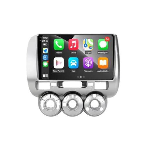 9 Pulgadas Autoradio Estéreo Android 13 Reproductor Multimedia Radio para Honda Jazz 1 GD 2001-2008 con Wireless CarPlay Control del Volante IPS Pantalla Táctil Cámara Trasera(Q3 4+32G)