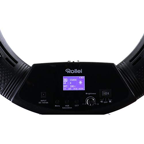 Rollei Lumen LED-Ringlicht I 90W RGB LED Ring-Leuchte für Make-Up, Selfie & Foto-Studio I App-Steuerung, 3200K-9999K… – Bild 3