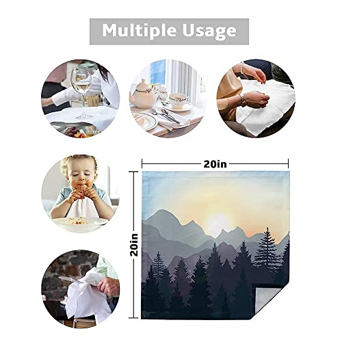 Serviettes de table de banquet TILEZE tissu lavable 50x50 cm