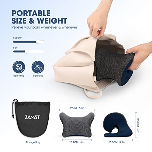 Image of ZAMAT Neck and Shoulder Relaxer with Magnetic Therapy Pillowcase, Neck Stretcher Chiropractic Pillows for Pain Relief, Cervical Traction Device for Relieve TMJ Headache Muscle Tension Spine Alignment