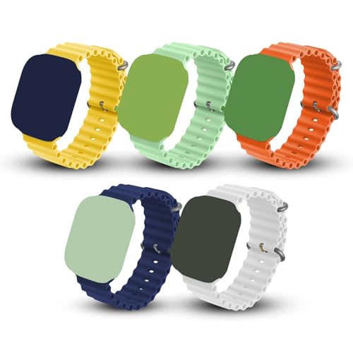 Image of MINX Smart Watch Strap Compatible for Apple Watch Band 38mm / 40mm / 41mm / 42mm / 44mm / 45mm / 49mm Series 9 /8 / 7 /6 / 5 /4 / 3 /2 / 1 SE Soft Silicone (Combo Packs)