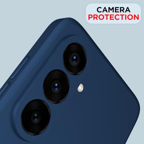 Image of Outlouders Back Cover for Samsung Galaxy M47 5G / A27 5G | Camera Protection | Durable Soft Matte Silicone Bumper Case (Blue)