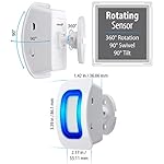 Fosmon WaveLink Door Chime Driveway Alarm Guard Wireless Motion Sensor (500 Feet, 58 Tunes, 5 Volume Levels, LED Indicators) Motion Detector Home/Business/Store Entrance Alert (1 Receiver + 2 Sensor) - Image 3