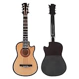 chitarra acustica mini amplificata Grande decorazione --- Viene fornito con un supporto di supporto, il modello di chitarra può essere posizionato sulla libreria, sulla scrivania, accanto al tavolo e alla sala della musica come decorazione, o in qualsiasi luogo in cui è possibile avere una visione confortevole di esso, che può aggiungere un po 'di atmosfera musicale nella tua stanza.