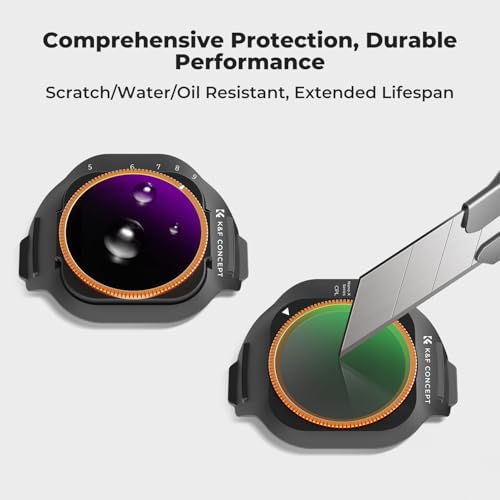 Image of K&F CONCEPT ND Filter Set Compatible with DJI Mini 5 Pro, (4 Pack) ND8 ND16 ND32 ND64 Snap On Multi-Coated HD Optical Glass Neutral Density Drone Camera Lens Filter Accessories