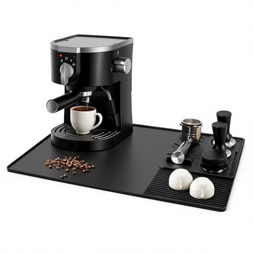 Tapis de machine à café en silicone imperméable anti-vibration pour protéger le plan de travail - 2