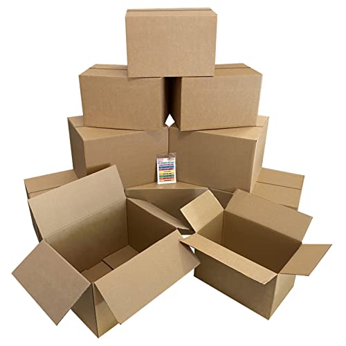 Uboxes Moving Box Combo Pack - 4 Smalls, 6 Mediums, & Moving...