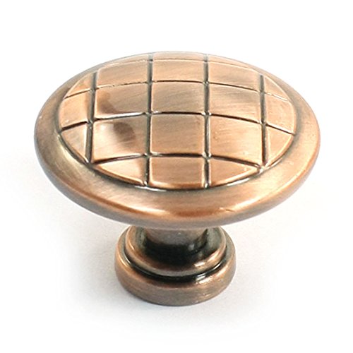 Aexit Home Closet Push-Pull Knobs Drawer Copper Tone Retro Style Round Pull Female Push-Pull Knobs Knob Handle