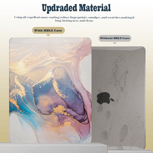 Funda MacBook Air 13 M4 M3 M2 de mármol rosa con tapa de teclado 6