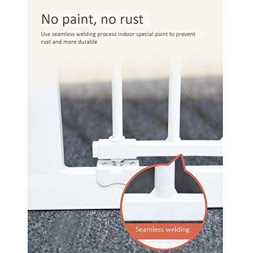 Porte de securite interieure blanche de 78cm en metal haut de gamme reglable